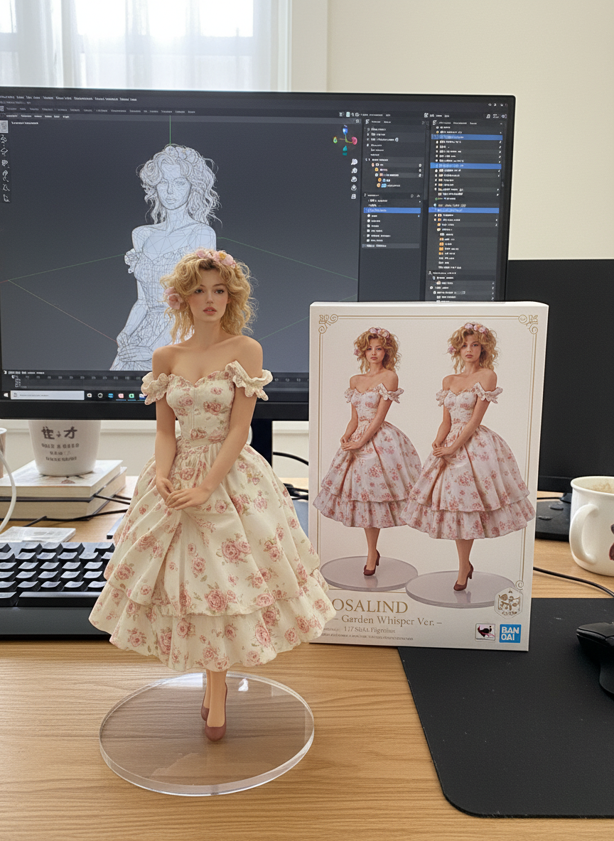 1/7 Scale Figurine Render after