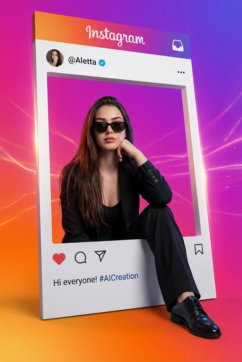 Social Media Frame Portrait after