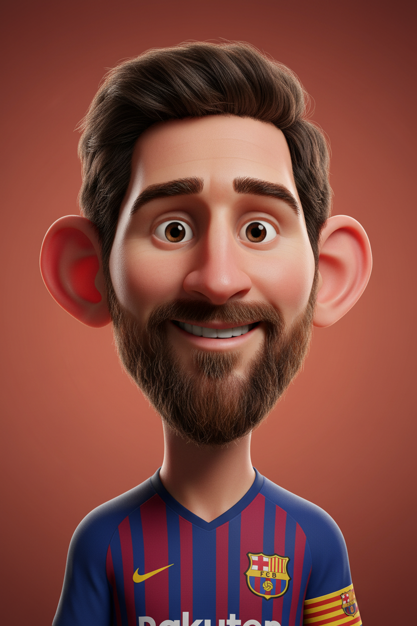 Pixar-Style 3D Caricature Portrait after