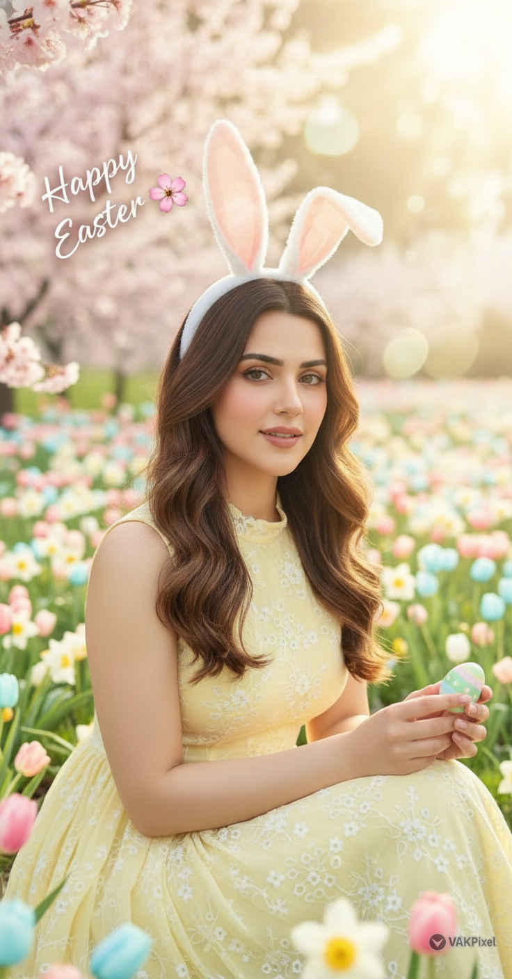 Pastel Easter Portrait after