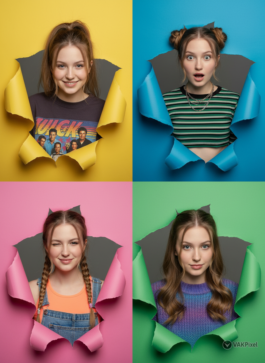 Quad Tear Collage