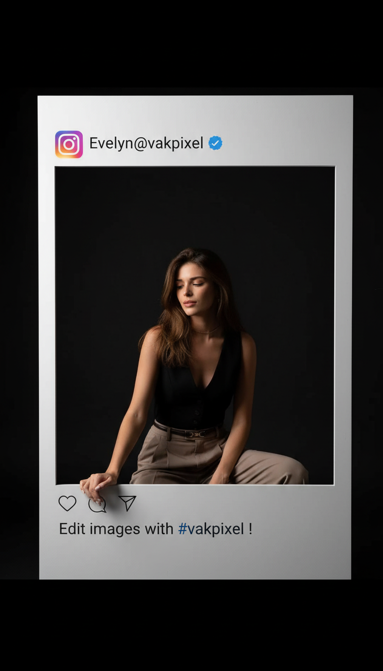 3D Instagram Frame Portrait after